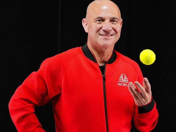 Andre Agassi e o troféu do Rio Open