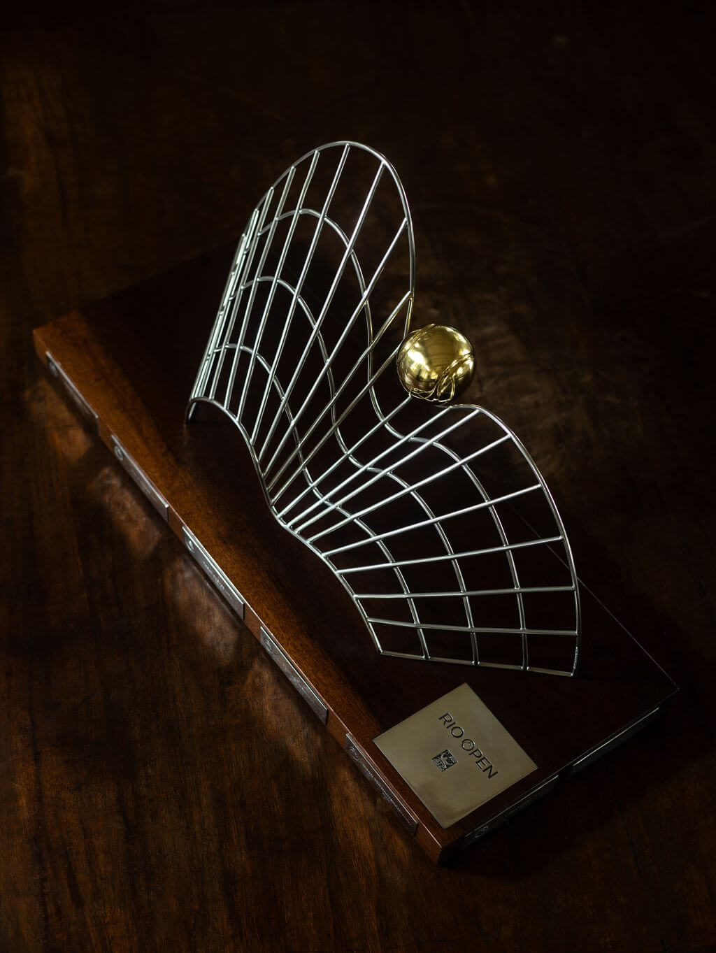 Detalhe do troféu do Rio Open